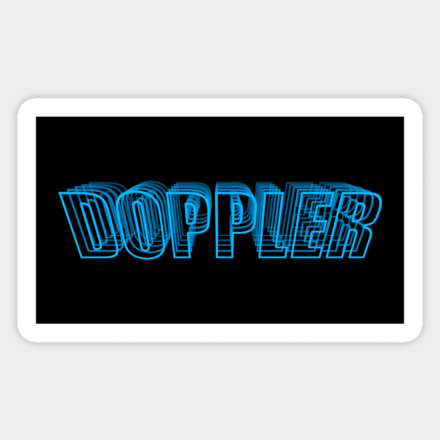 Doppler Shift Blue Sticker by GloopTrekker
